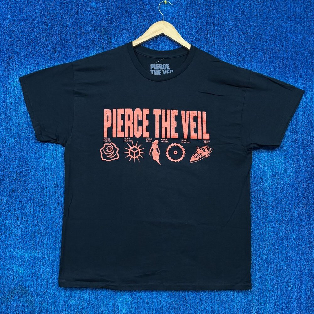 Pierce the Veil I Cant Hear You World Tour Emo Band Tee XL - Picture 1 of 4